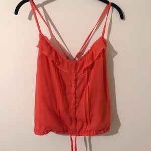 Coral Forever 21 Crop Top